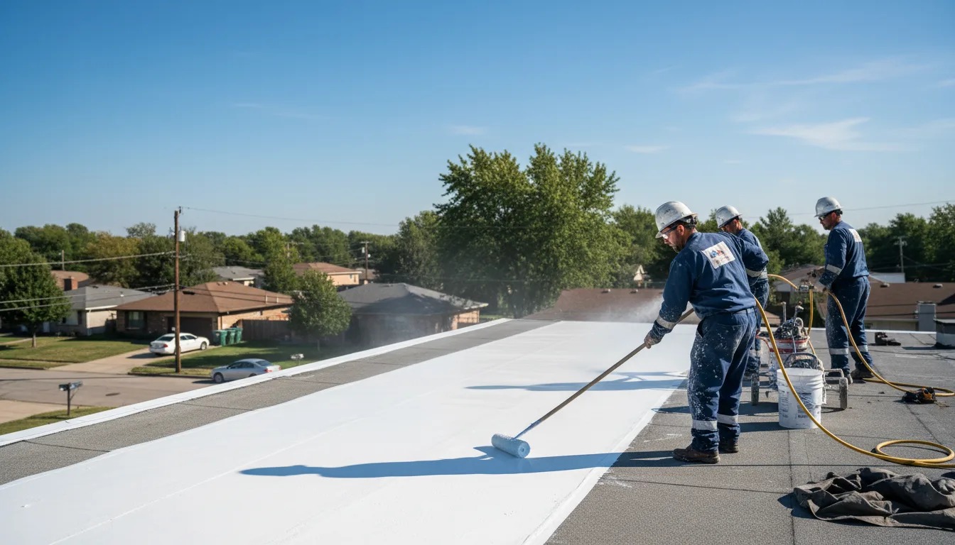 Commercial roof coating in Disney, OK near me